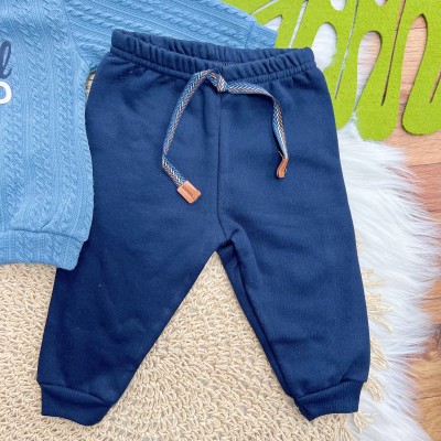 Conj. Casaco Original Brand e Calça de Moletom - Azul Jeans